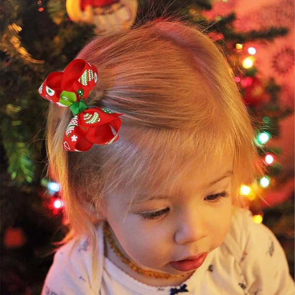 Toddler Little Girl's Holiday Themed Hair Bow Set (12 total) NWT‎